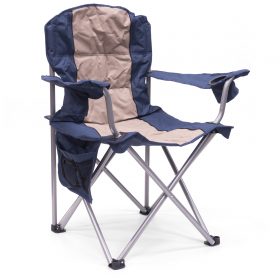 BIG BOY PADDED FOLDING CHAIR - BLUE/BEIGE