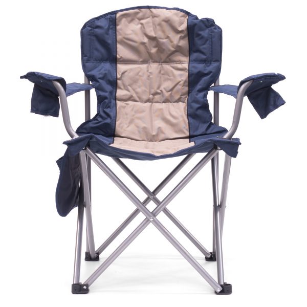 BIG BOY PADDED FOLDING CHAIR - BLUE/BEIGE