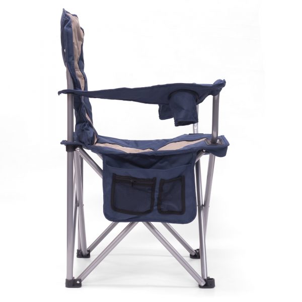 BIG BOY PADDED FOLDING CHAIR - BLUE/BEIGE