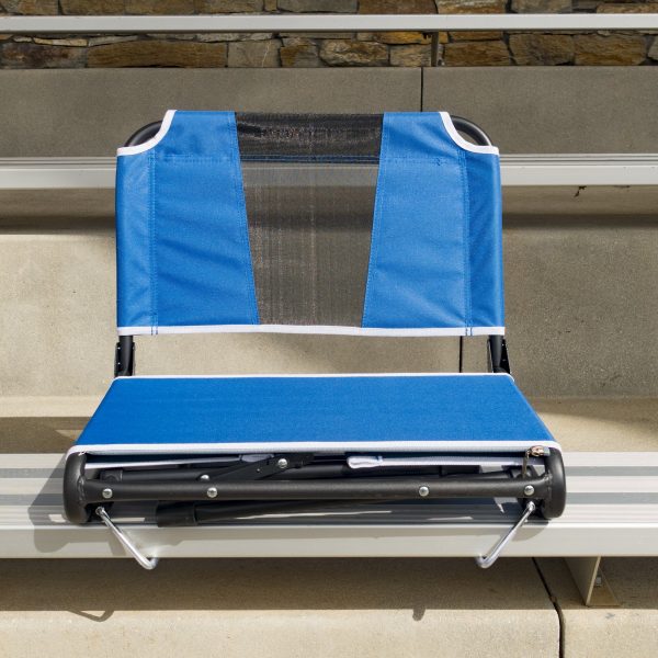 FOLDING STADIUM BLEACHER CHAIR - BLUE/BLACK