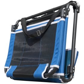 FOLDING STADIUM BLEACHER CHAIR - BLUE/BLACK