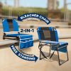 FOLDING STADIUM BLEACHER CHAIR - BLUE/BLACK