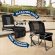 FOLDING STADIUM BLEACHER CHAIR - BLACK/BLACK