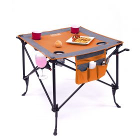 TWO-HEIGHT FOLDING WINE TABLE - ORANGE/GRAY