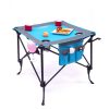 TWO-HEIGHT FOLDING WINE TABLE - TEAL/GRAY